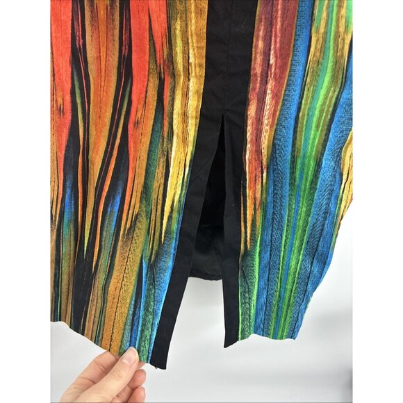 Worthington Womens Size 6 Multicolor Abstract Pencil Skirt Stretch Career Office - Picture 2 of 6